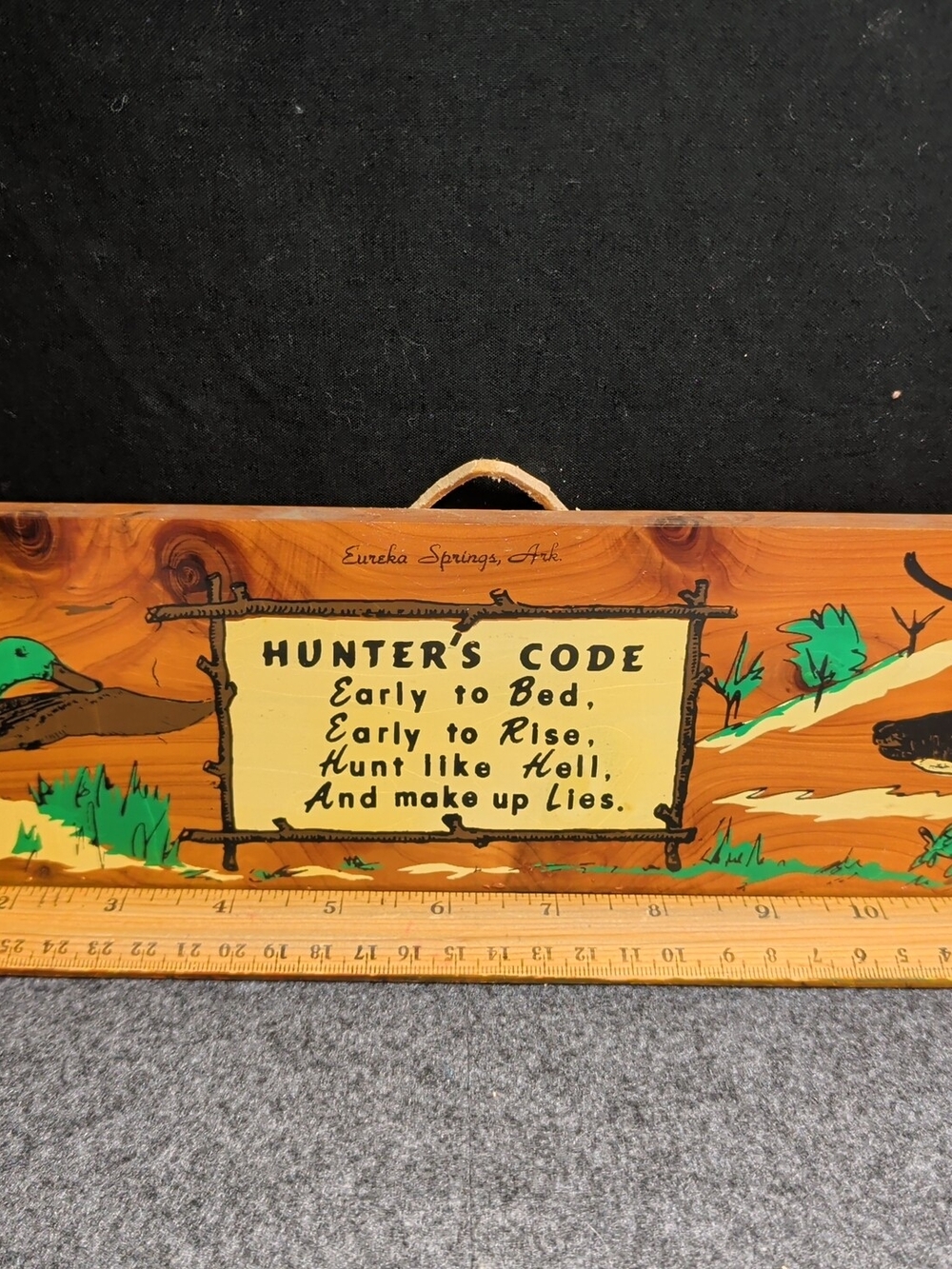 Hunter's Code Decorative Wooden Sign - Picture 6 of 7